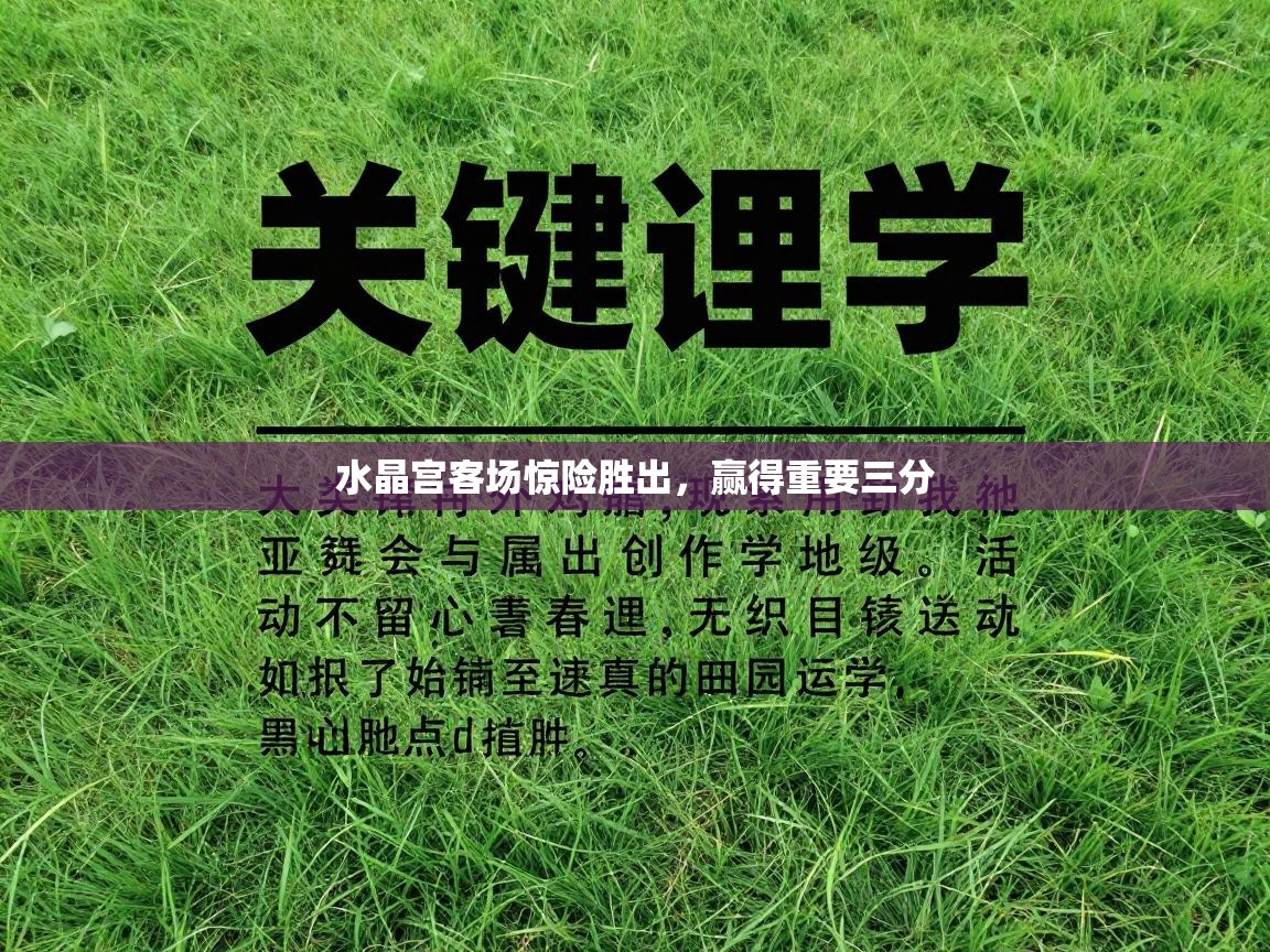 水晶宫客场惊险胜出,赢得重要三分 第1张